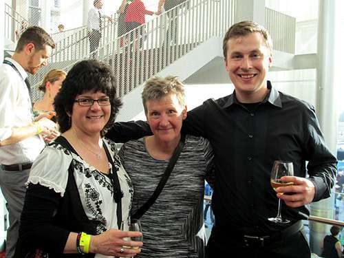 Cris Walters of Washington Filmworks, Zan Collier, and Ken Hagen of Filmworks enjoy the gala.