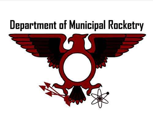 The Official Department of Municipal Rocketry Logo.