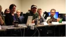Comm Lead students listening to project pitches