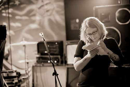 Mel Eslyn on set. Photo: Regan MacStravic.
