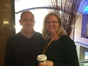 Ed Heneger from Reel Scout with Washington Filmworks Executive Director Amy Lillard.