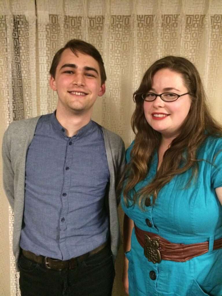 Our Pulling Focus participants: Producer Lacey Leavitt and Moderator Nathan Weinbender. 