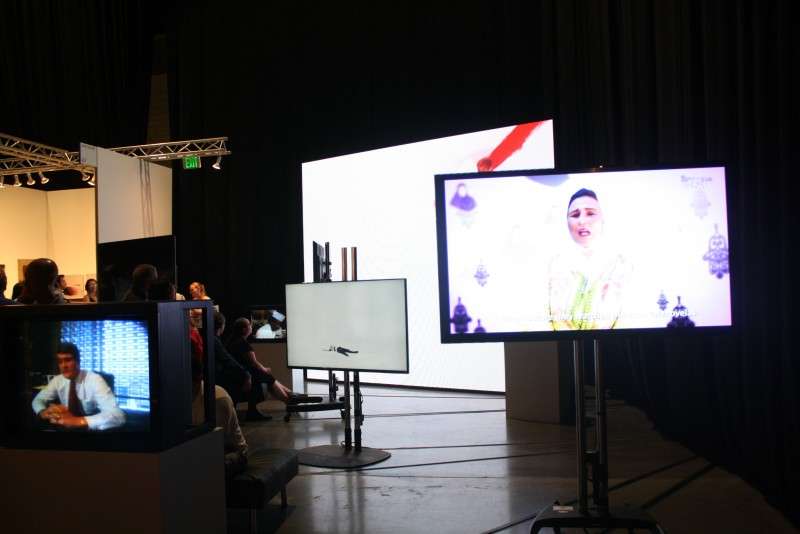 A sea of screens at the Seattle Art Fair. Photo by Amber Cortes.